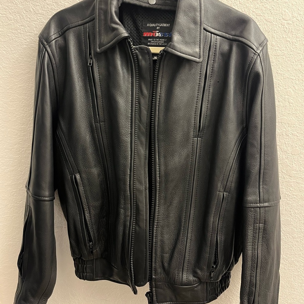 Mossi Black Leather Jacket for women